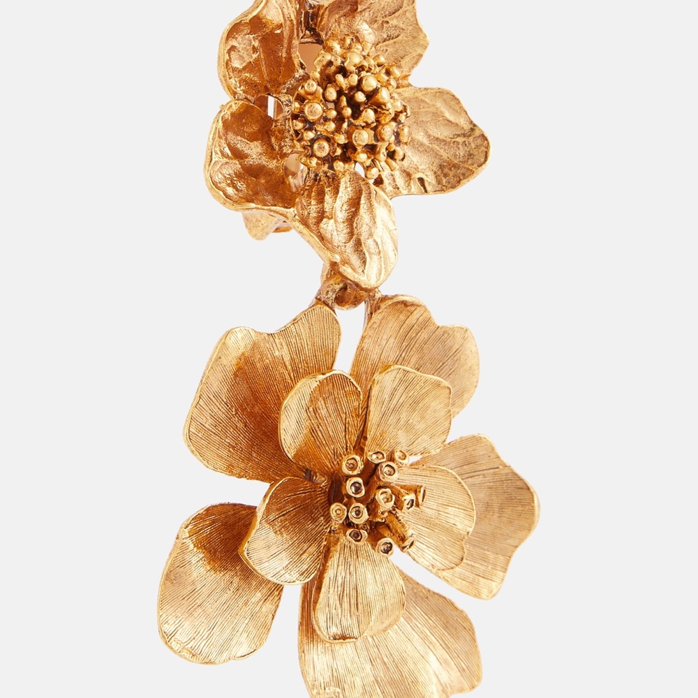 OSCAR DE LA RENTA
Classic Flower drop earrings - Picture 2 of 5